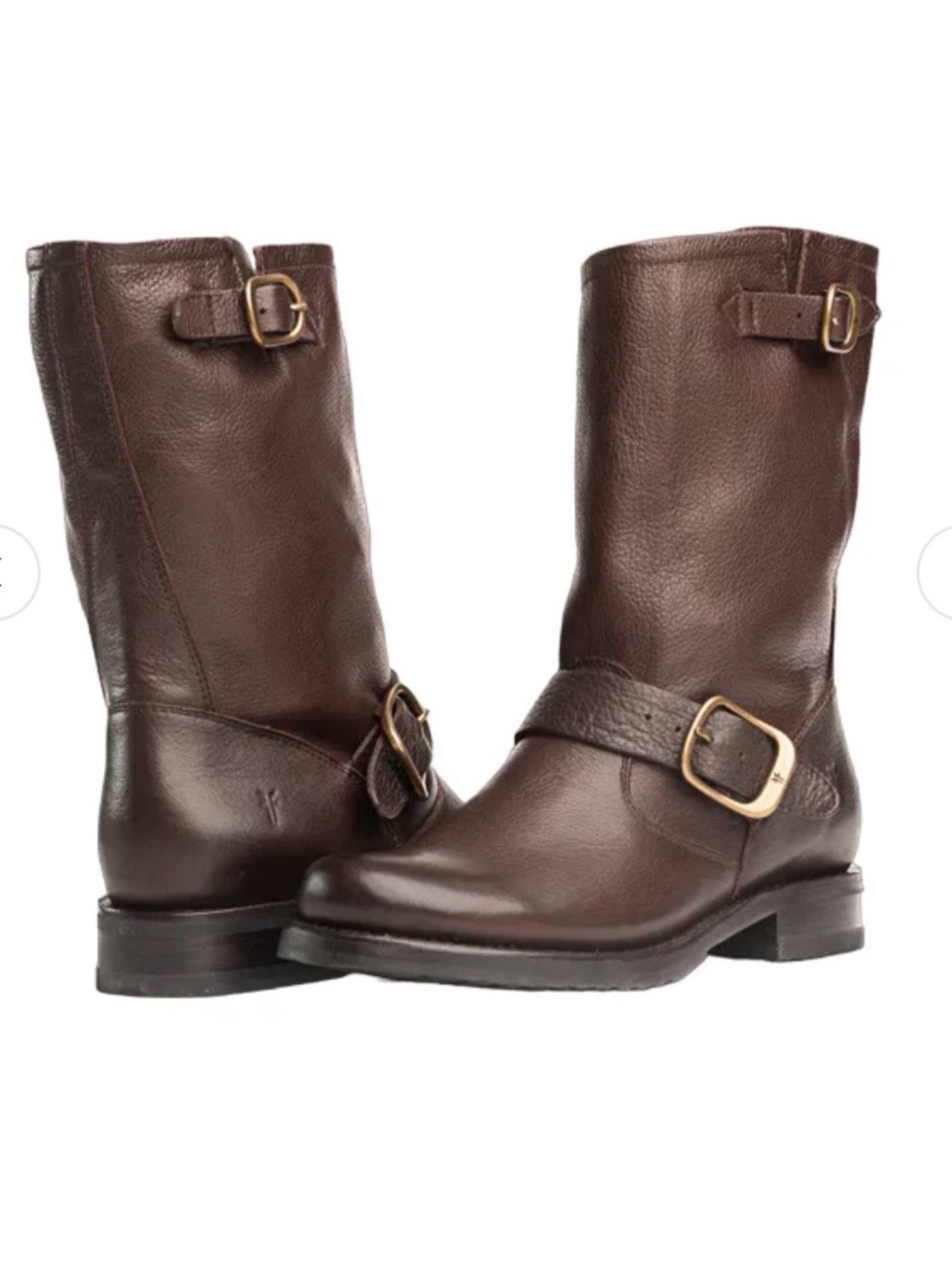 Frye Brown Leather Mid-Calf Frye Veronica Short boot